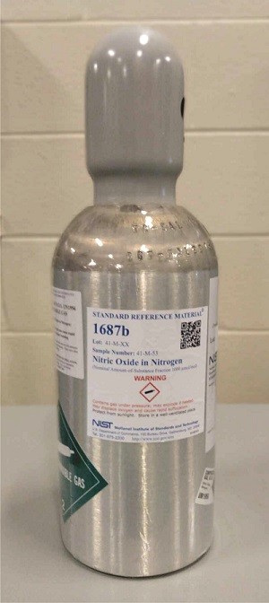 SRM 1687b - 氮氣中的一氧化氮(公稱量-物質(zhì)分?jǐn)?shù)1000毫微升/摩爾)標(biāo)準(zhǔn)品