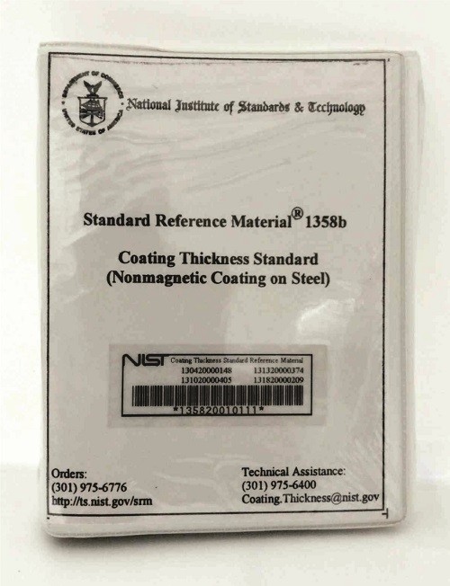 SRM 1358b - 涂層厚度標準(鋼上無磁性涂層)標準品