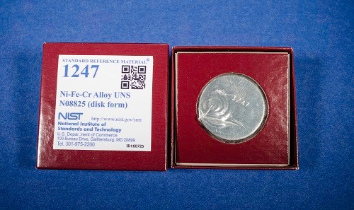SRM 1247 - Ni-Fe-Cr合金UNS N 08825(盤形)標準品